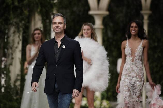 April 23, 2018 - Barcelona, Catalonia, Spain - April 23, 2018 - Barcelona, Spain - Pronovias Parade: A model walks the runway at the Pronovias show during the Barcelona Bridal Week 2018. Barcelona Spain - ZUMAa178 20180423_zap_a178_027 Copyright: xMarcxDominguezx