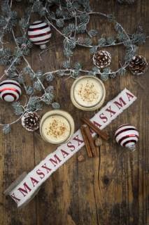 Eggnog in glasses, christmas decoration  LVF06781