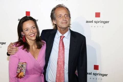 Nicolaus Springer mit Ehefrau Clarissa Springer bei der Verleihung des Axel Springer Award 2018 im Axel-Springer-Haus. Berlin, 24.04.2018