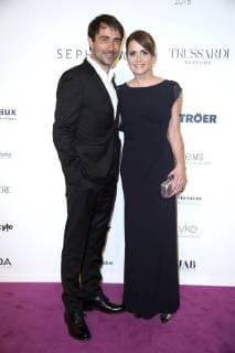 Anja Kling mit Freund Oliver Haas bei der 26. Verleihung des Deutschen Parfumpreises Duftstars 2018 im Flughafen Tempelhof. Berlin, 25.04.2018