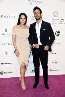 Lamiya Slimani und Sami Slimani bei der 26. Verleihung des Deutschen Parfumpreises Duftstars 2018 im Flughafen Tempelhof. Berlin, 25.04.2018