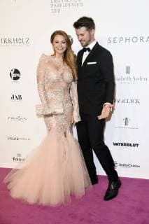 Jana Julie Kilka und Thore Schölermann bei der 26. Verleihung des Deutschen Parfumpreises Duftstars 2018 im Flughafen Tempelhof. Berlin, 25.04.2018