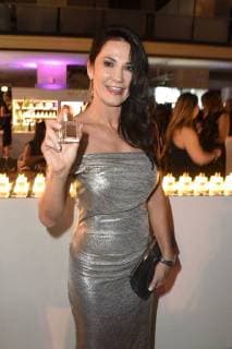 Mariella Ahrens auf der Aftershow Party nach der 26. Verleihung des Deutschen Parfumpreises Duftstars 2018 im Flughafen Tempelhof. Berlin, 25.04.2018