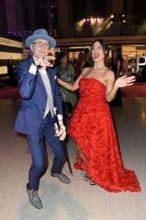 Günther Krabbenhöft und Jessica Paszka auf der Aftershow Party nach der 26. Verleihung des Deutschen Parfumpreises Duftstars 2018 im Flughafen Tempelhof. Berlin, 25.04.2018