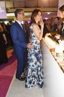 Gerit Kling mit Ehemann Wolfram Becker auf der Aftershow Party nach der 26. Verleihung des Deutschen Parfumpreises Duftstars 2018 im Flughafen Tempelhof. Berlin, 25.04.2018
