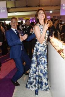 Gerit Kling mit Ehemann Wolfram Becker auf der Aftershow Party nach der 26. Verleihung des Deutschen Parfumpreises Duftstars 2018 im Flughafen Tempelhof. Berlin, 25.04.2018