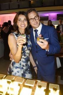 Gerit Kling mit Ehemann Wolfram Becker auf der Aftershow Party nach der 26. Verleihung des Deutschen Parfumpreises Duftstars 2018 im Flughafen Tempelhof. Berlin, 25.04.2018