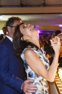Gerit Kling mit Ehemann Wolfram Becker auf der Aftershow Party nach der 26. Verleihung des Deutschen Parfumpreises Duftstars 2018 im Flughafen Tempelhof. Berlin, 25.04.2018