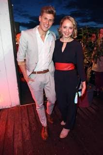 Lukas Sauer, Anne-Catrin Wahls (ehemals Märzke) beim Bunte New Faces Award Film 2018 im Spindler & Klatt in Berlin am 26.04.2018