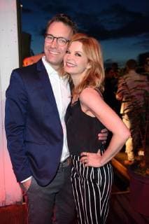 Peter Imhof mit Ehefrau Eva Imhof beim Bunte New Faces Award Film 2018 im Spindler & Klatt in Berlin am 26.04.2018