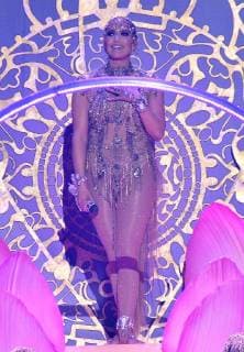 Jennifer Lopez debuts her new song El Anillo onstage during the 2018 Billboard Latin Music Awards at the Mandalay Bay Events Center in Las Vegas, Nevada on April 26, 2018.  LAV20180426234