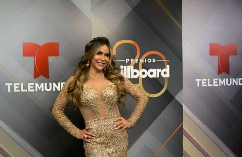 Cuban actrees Aylin Mujica poses as she arrives at the red carpet of the Billboard Latin Music Awards 2018 at the Mandalay Bay resort in Las Vegas, Nevada, United States, 26 April 2018. Billboard Latin Music Awards 2018 !ACHTUNG: NUR REDAKTIONELLE NUTZUNG!  Copyright: xArmandoxArorizox BIL13 20180427-636604081238245953