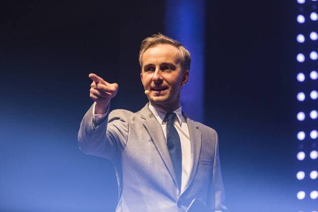 Jan Böhmermann (Moderator) beim Deutschen Digital Award 2018 des Bundesverbands der Digital Wirtschaft (BVDW) am 26.04.2018 in Berlin
