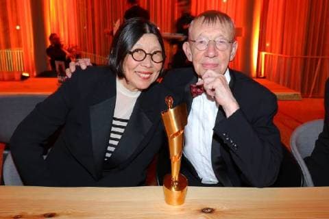 Hark Bohm + Frau Natalia Bowakow bei der Verleihung Deutscher Filmpreis, Palais am Funkturm, Masurenallee, Hammarskjöldplatz, Berlin Datum: 27.04.2018 68. Deutscher Filmpreis