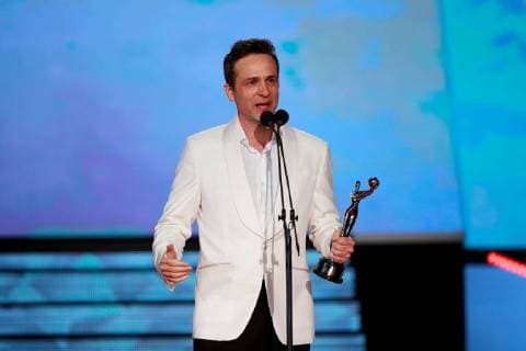 Spanish filmmaker Gustavo Salmeron receives the Platino Award to the Best Documentary for Muchos hijos, un mono y un castillo (A lot of children, a monkey and a castle) during the awarding ceremony of the 5th edition of the Platino Awards held in Playa del Carmen, Mexico, 29 April 2018 (issued 30 April 2018). Platino Awards !ACHTUNG: NUR REDAKTIONELLE NUTZUNG!  Copyright: xJOSExMENDEZx GRAF5783 20180430-636606745010646590