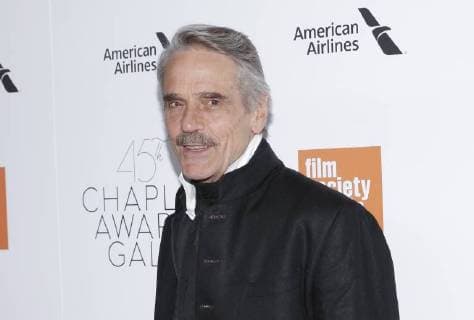 Jeremy Irons arrives on the red carpet at the 45th Chaplin Award Gala at Alice Tully Hall in Lincoln Center on April 30, 2018 in New York City.  NYP20180430163 JOHNxANGELILLO