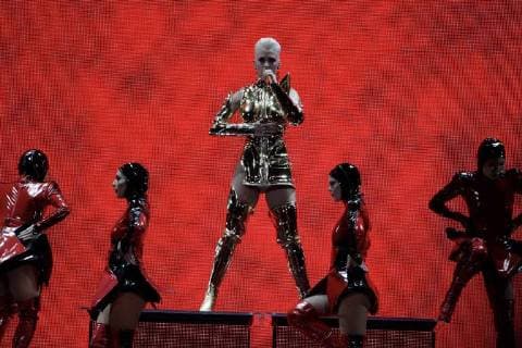 May 3, 2018 - EUM20180503ESP27.JPG.CIUDAD DE MEXICO.- MusicMusica-Katy Perry.- La cantante Katy Perry ofrecio un colorido y energetico concierto en donde las emociones de sus Katty Cats, como se auto nombraron sus fans, gritaron, bailaron y hasta lloraron a su lado, la noche de este jueves en el concierto ofrecido en la Arena Ciudad de Mexico. 3 de mayo 2018. Foto: Agencia EL UNIVERSALLuis CortesRCC.  - ZUMAu78_ 20180503_zaf_u78_632 Copyright: xElxUniversalx