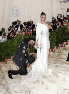 Chainz and Kesha Ward arrive on the red carpet at The Metropolitan Museum of Art s Costume Institute Benefit Heavenly Bodies: Fashion and the Catholic Imagination at Metropolitan Museum of Art in New York City on May 7, 2018.  NYP20180507360 JOHNxANGELILLO