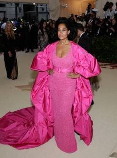 Tracee Ellis Ross arrives on the red carpet at The Metropolitan Museum of Art s Costume Institute Benefit Heavenly Bodies: Fashion and the Catholic Imagination at Metropolitan Museum of Art in New York City on May 7, 2018.  NYP20180507377 JOHNxANGELILLO