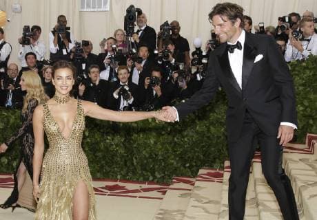 Bradley Cooper and Irina Shayk arrive on the red carpet at The Metropolitan Museum of Art s Costume Institute Benefit Heavenly Bodies: Fashion and the Catholic Imagination at Metropolitan Museum of Art in New York City on May 7, 2018.  NYP20180507724 JOHNxANGELILLO