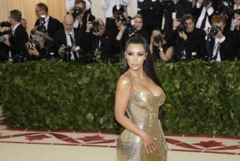 Kimberly Kardashian West arrives on the red carpet at The Metropolitan Museum of Art s Costume Institute Benefit Heavenly Bodies: Fashion and the Catholic Imagination at Metropolitan Museum of Art in New York City on May 7, 2018.  NYP20180507803 JOHNxANGELILLO