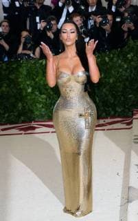 May 7, 2018 - New York, N.Y, USA - KIM KARDASHIAN WEST attends the Metropolitan Museum of Art Costume Institute Benefit with exhibition of Heavenly Bodies: Fashion and the Catholic Imagination .The Met Museum, NYC.May 7, 2018.Photos by , Globe Photos Inc. New York USA - ZUMAms4_ 20180507_zaa_ms4_045 Copyright: xSoniaxMoskowitzx