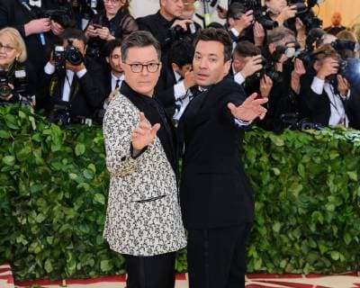 May 7, 2018 - New York, NY, U.S. - 07 May 2018 - New York, New York - Stephen Colbert, Jimmy Fallon. 2018 Metropolitan Museum of Art Costume Institute Gala: Heavenly Bodies: Fashion and the Catholic Imagination. Photo Credit: Christopher Smith AdMedia New York U.S. - ZUMAa123 20180507_zaa_a123_031 Copyright: xChristopherxSmithAdmediax