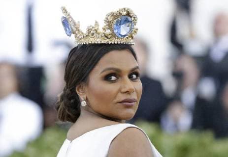 Mindy Kailing arrives on the red carpet at The Metropolitan Museum of Art s Costume Institute Benefit Heavenly Bodies: Fashion and the Catholic Imagination at Metropolitan Museum of Art in New York City on May 7, 2018.  NYP20180507831 JOHNxANGELILLO
