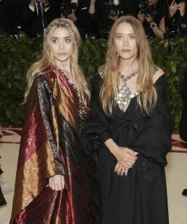 Mary-Kate and Ashley Olsen arrives on the red carpet at The Metropolitan Museum of Art s Costume Institute Benefit Heavenly Bodies: Fashion and the Catholic Imagination at Metropolitan Museum of Art in New York City on May 7, 2018.  NYP20180507752 JOHNxANGELILLO