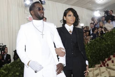 Cassie and Diddy arrive on the red carpet at The Metropolitan Museum of Art s Costume Institute Benefit Heavenly Bodies: Fashion and the Catholic Imagination at Metropolitan Museum of Art in New York City on May 7, 2018.  NYP20180507760 JOHNxANGELILLO