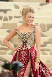 NEW YORK, NY - MAY 7: Blake Lively at the Heavenly Bodies: Fashion & The Catholic Imagination Costume Institute Gala on May 7, 2018 in New York City. Copyright: xJohnxPalmerx