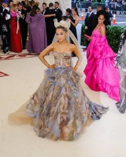May 7, 2018 - New York, NY, U.S. - 07 May 2018 - New York, New York - Ariana Grande. 2018 Metropolitan Museum of Art Costume Institute Gala: Heavenly Bodies: Fashion and the Catholic Imagination. Photo Credit: Christopher Smith AdMedia New York U.S. - ZUMAa123 20180507_zaa_a123_161 Copyright: xChristopherxSmithAdmediax