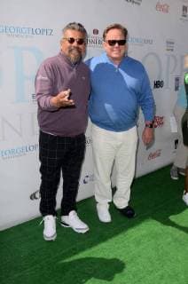BURBANK,CA - MAY 7: George Lopez, Mark Enlow at the 11th Annual George Lopez Foundation Celebrity Golf Tournament, Lakeside Golf Club in Burbank, California on May 7, 2018. Copyright: xDavidxEdwardsx