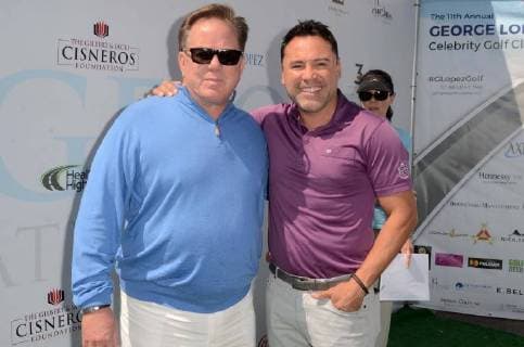 BURBANK,CA - MAY 7: Mark Enlow, Oscar-De Le Hoya at the 11th Annual George Lopez Foundation Celebrity Golf Tournament, Lakeside Golf Club in Burbank, California on May 7, 2018. Copyright: xDavidxEdwardsx