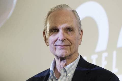 May 9, 2018 - Madrid, Spain - Actor Keir Dullea attends the presentation of the 2001 documentary flashes in the dark in Madrid, on May 9, 2018 Madrid Spain  - ZUMAn230 20180509_zaa_n230_575 Copyright: xOscarxGonzalezx