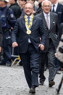 Verleihung des internationalen Karlspreises zu Aachen, 10.05.2018 Martin Schulz bei der Verleihung des internationalen Karlspreises zu Aachen am 10.05.2018, , Aacgeb NRW Deutschland