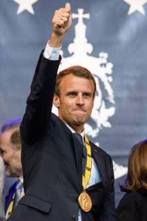 Verleihung des internationalen Karlspreises zu Aachen, 10.05.2018 Der Französische Präsident Emmanuel Macron bei der Verleihung des internationalen Karlspreises zu Aachen am 10.05.2018, , Aacgeb NRW Deutschland
