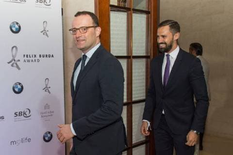 Berlin GER, Berlin, Felix Burda Award, Hotel Adlon Kempinski Jens Spahn und Lebenspartner Daniel Funke, 13.05.2018, Felix Burda Award 2018, Copyright: xUwexKoch xEibner-Pressefotox EP_ukh