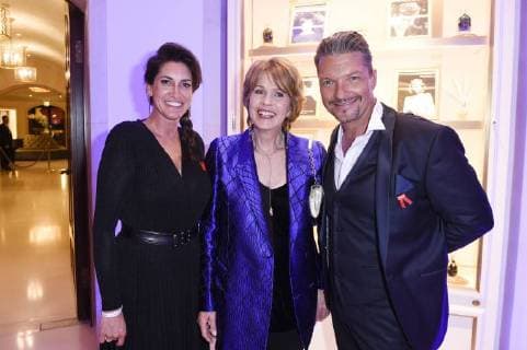 Christa Maar und Hardy Krüger jr. mit Ehefrau Alice Rößler bei der Verleihung des Felix Burda Award 2018 im Hotel Adlon Kempinski. Berlin, 13.05.2018
