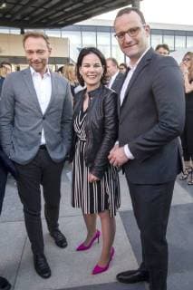 Christian Lindner, Annalena Baerbock und Jens Spahn bei der 13. Nacht der Süddeutschen Zeitung im Kulturforum. Berlin, 14.05.2018