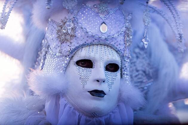 Italien, Italy, Venedig, Venice, 10.02.2018: Der Karneval in Venedig lockt Jahr für Jahr Tausende von Touristen in die Lagunenstadt.