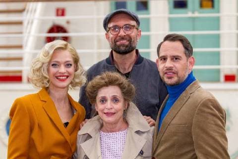 Heike Makatsch, Katharina Thalbach, Moritz Bleibtreu, Philipp Stölzl (Regie) am Set des Films ICH WAR NOCH NIEMALS IN NEW YORK am 15.05.2018 in Köln Am Set von ICH WAR NOCH NIEMALS IN NEW YORK *** Heike Makatsch Katharina Thalbach Moritz Bleibtreu Philipp Stölzl Directed on the set of the film I HAVE NEVER BEEN IN NEW YORK on 15 05 2018 in Cologne On the set of I HAS NEVER BEEN IN NEW YORK