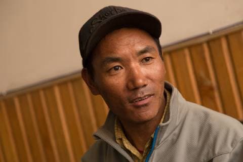 Nepal: World s most summit of Mount Everest In this picture taken on March 25, 2018, Kami Rita Sherpa is pictured during an interview as he talks about his attempt to summit Mount Everest for the 22nd time. 48 year old Sherpa climbed Mount Everest for the 22nd time on Wednesday, creating a world record for the most summits of the worlds highest mountain. Nepal Kathmandu, Nepal  MilanxAdhikari