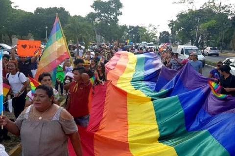 May 19, 2018 - EUM20180519SOC09.JPG.VILLAHERMOSA, Tab., March Marcha-LGBT.- Aspectos de la novena marcha de la comunidad LGBT en Tabasco, este 19 de mayo de 2018, en donde piden a los candidatos a la gubernatura se pronuncien sobre cuales seran las politicas publicas en favor de la diversidad sexual que pondran en marcha. Foto: Agencia EL UNIVERSAL MAR.  - ZUMAu78_ 20180519_zaf_u78_596 Copyright: xJorgexSerratosxReyesx