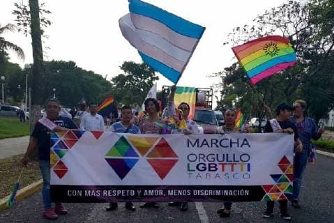 May 19, 2018 - EUM20180519SOC08.JPG.VILLAHERMOSA, Tab., March Marcha-LGBT.- Aspectos de la novena marcha de la comunidad LGBT en Tabasco, este 19 de mayo de 2018, en donde piden a los candidatos a la gubernatura se pronuncien sobre cuales seran las politicas publicas en favor de la diversidad sexual que pondran en marcha. Foto: Agencia EL UNIVERSAL MAR.  - ZUMAu78_ 20180519_zaf_u78_597 Copyright: xJorgexSerratosxReyesx