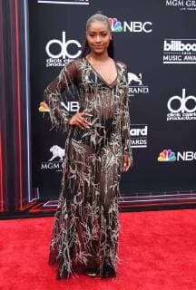 Justine Skye arriving at the Billboard Music Awards in Las Vegas, Nevada - May 20, 2018 - Billboard Music Awards 2018, Las Vegas Nevada United States MGM Grand Garden Arena  Copyright: xScooterx h_00511330