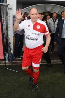Menton, France 22.05.2015 Football match of the Star Team of Monte Carlo against the national drivers. in the picture: Louis Doucret, Marie Lors  Copyright: xManuelexMangiarottix xIPAx xManuelexMangiarottix