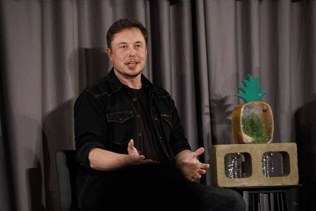 May 17, 2018 - Los Angeles, California, U.S. - Elon Musk, co-founder and chief executive officer of Tesla Inc., speaks during a Boring Co. event in Los Angeles, California, U.S., on Thursday, May 17, 2018. Musk held the event at the Leo Baeck Temple to build public support for a 2.7-mile tunnel the creator of Space X and Tesla hopes to build in West Los Angeles. Â© 2018 Patrick T. Fallon Los Angeles U.S. - ZUMAf72_ 20180517_zaf_f72_521 Copyright: xPatrickxFallonx