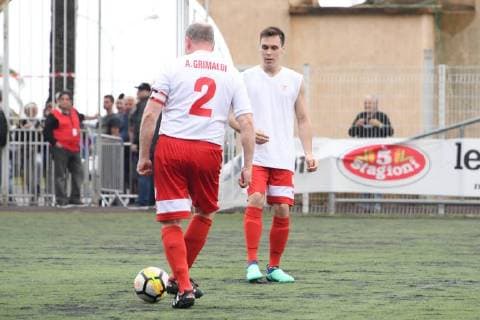 Menton, France 22.05.2015 Football match of the Star Team of Monte Carlo against the national drivers. in the picture: Louis Doucret, Marie Lors  Copyright: xManuelexMangiarottix xIPAx xManuelexMangiarottix
