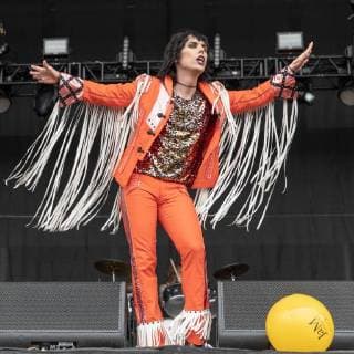 May 25, 2018 - Napa, California, U.S - LUKE SPILLER of The Struts during BottleRock Music Festival at Napa Valley Expo in Napa, California Napa U.S. - ZUMAs135 20180525_zap_s135_502 Copyright: xDanielxDeSloverx